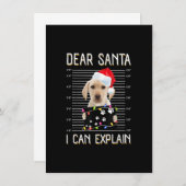 Lieber Santa Labrador, ich kann Weihnachtshund erk Einladung (Vorne/Hinten)