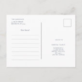 Lieber Santa Letter Blue Weihnachts-Winterdorf Postkarte (Rückseite)