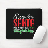 Lieber Santa Nice mit Ihnen einen Schneeflocken Ku Mousepad (Mit Mouse)