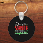 Lieber Santa Nice mit Ihnen einen Schneeflocken Ku Schlüsselanhänger (Vorderseite)