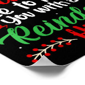 Lieber Santa Nice, um mit Ihnen eine Rentierumarmu Poster (Ecke)