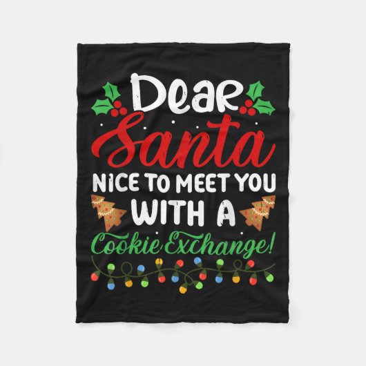 Lieber Santa Nice, um mit Ihnen einen Cookie-Austa Fleecedecke (Vorderseite)