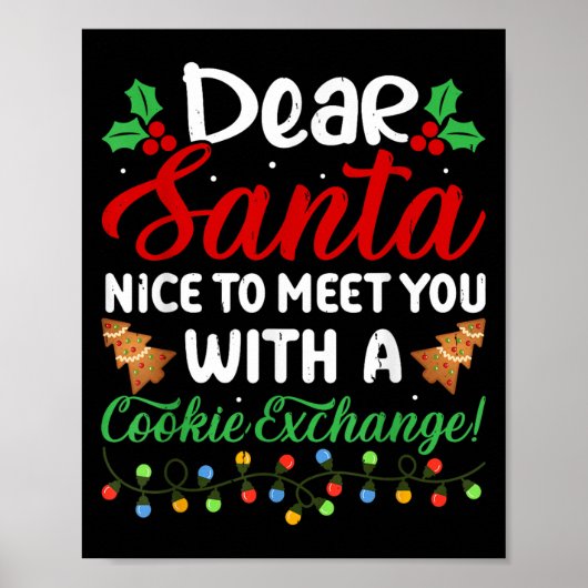 Lieber Santa Nice, um mit Ihnen einen Cookie-Austa Poster (Vorne)
