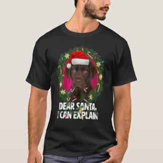 Lieber Santa Niedlich Brown Labrador - Naughty für T-Shirt