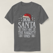 Lieber Santa sind sie die frechen Weihnachtslieder T-Shirt (Design vorne)