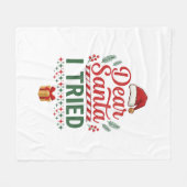 Lieber Santa versuchte Weihnachtsmütze Geschenkbox Fleecedecke (Vorderseite (Horizontal))