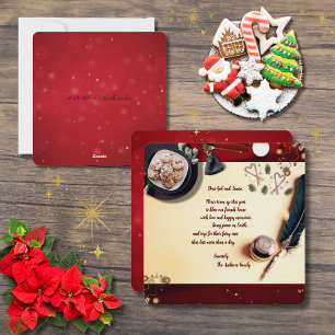 Lieber Santa Wünsche mir Freunde und Haustiere 14  Feiertagskarte