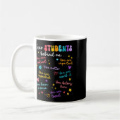 Lieber Schüler hinter mir Zurück zur Schule Lehrer Kaffeetasse (Links)