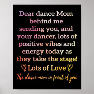 Lieber Tanz Mama hinter mir senden Sie lustige Ret Poster