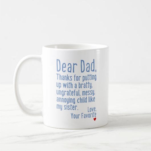 Lieber Vater [Schwester-Version] Kaffeetasse (Links)