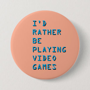 Lieber Videospiele spielen Abzeichen Button