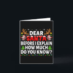 Lieber Weihnachten, bevor ich erkläre, dass Famili Karte<br><div class="desc">Lieber Weihnachten,  bevor ich erkläre,  Matching Familie Weihnachten Pajama</div>