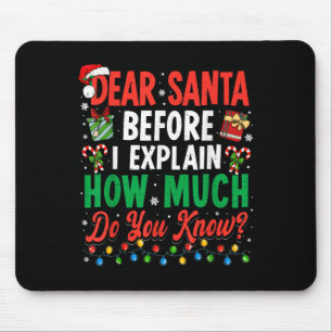 Lieber Weihnachten, bevor ich Weihnachten Männer F Mousepad