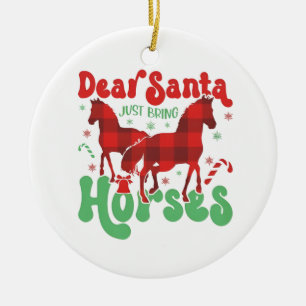 Lieber Weihnachten Bringen Sie die Pferde Weihnach Keramik Ornament