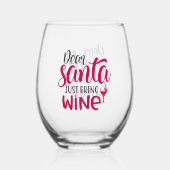 Lieber Weihnachten Bringen Sie Ihr unvergessliches Weinglas Ohne Stiel (Rückseite)