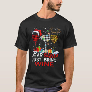 Lieber Weihnachten Bringen Sie Wein Drei Leopard K T-Shirt