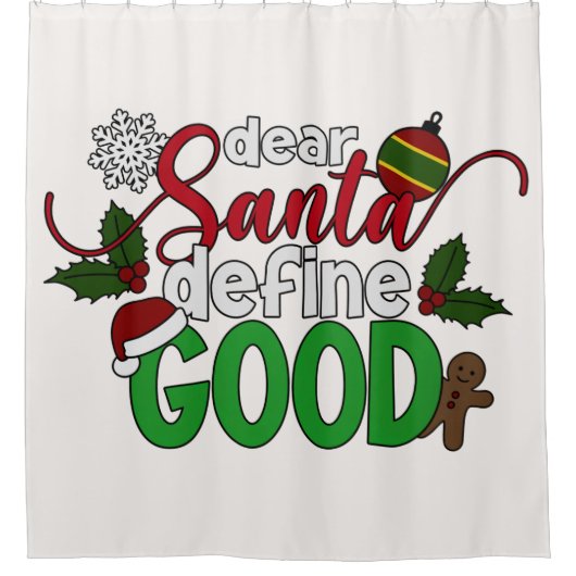 Lieber Weihnachten definieren gute Weihnachten | D Duschvorhang (Vorderseite)
