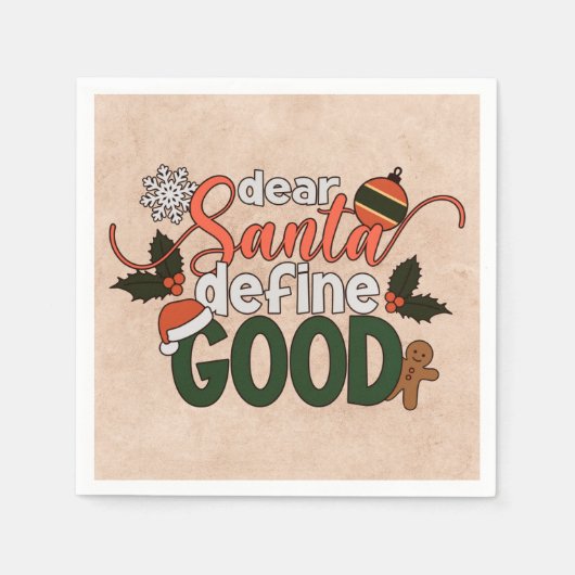 Lieber Weihnachten definieren gute Weihnachten | N Serviette (Vorderseite)