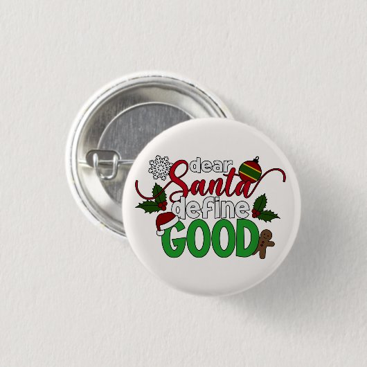 Lieber Weihnachten definieren gute Weihnachten | S Button (Vorne & Hinten)