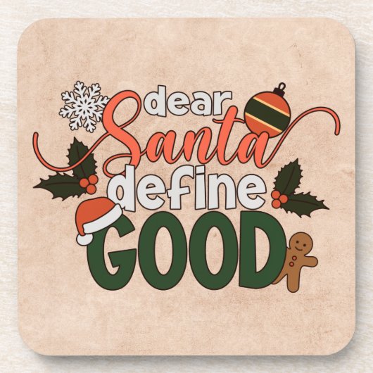 Lieber Weihnachten definieren gute Weihnachten | U Getränkeuntersetzer (Vorderseite)