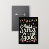 Lieber Weihnachten definieren Gute Weihnachtsfamil Button (Vorderseite/Rückseite)