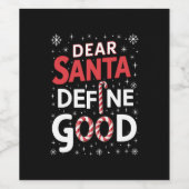 Lieber Weihnachten definieren gute Weihnachtsfeier Weinetikett (Einzelnes Label)