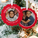 Lieber Weihnachten definieren Schönes Foto Weihnac Ornament Karte<br><div class="desc">Lieber Weihnachten, Definition Naughty ein lustiges Personalisiertes Foto Weihnachtskarte aus Ricaso - entworfen mit einem lustigen Typografie-Text mit zwei Fotovorlagen, eine nach vorne und eine nach hinten. Feiner Text und lustige helle rote Farbe .. Diese Schmuckkarte macht nicht nur einen wunderbaren Urlaub-Gruß, sondern sie kann auch noch für viele Jahre...</div>