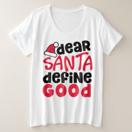 Lieber Weihnachten definieren Schönes Weihnachten Große Größe T-Shirt