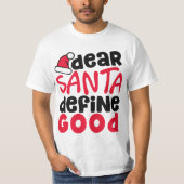 Lieber Weihnachten definieren Schönes Weihnachtsfe T-Shirt (Vorderseite)