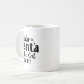 Lieber Weihnachten die Katze hat es sonniges Weihn Kaffeetasse (Vorderseite Links)
