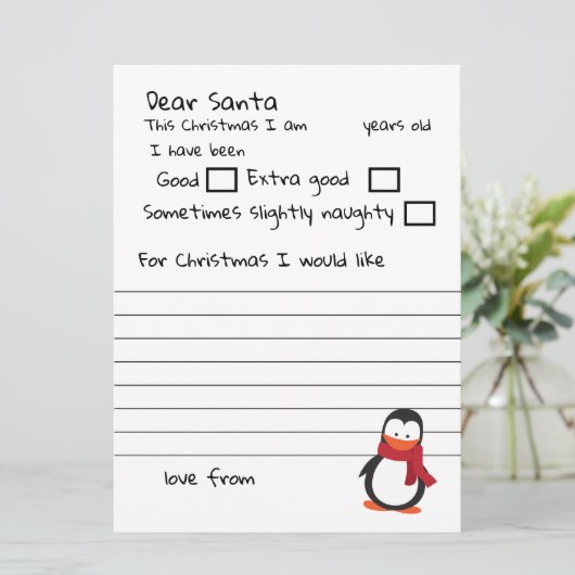 Lieber Weihnachten ein Personalisierter Brief an d (Stehend Vorderseite)