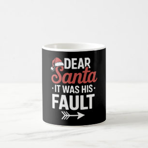 Lieber Weihnachten Es war sein Fehler Weihnachtspa Kaffeetasse