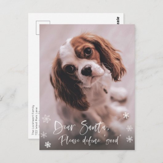 Lieber Weihnachten "Gut" Weihnachten Foto Postkarte (Vorne/Hinten)