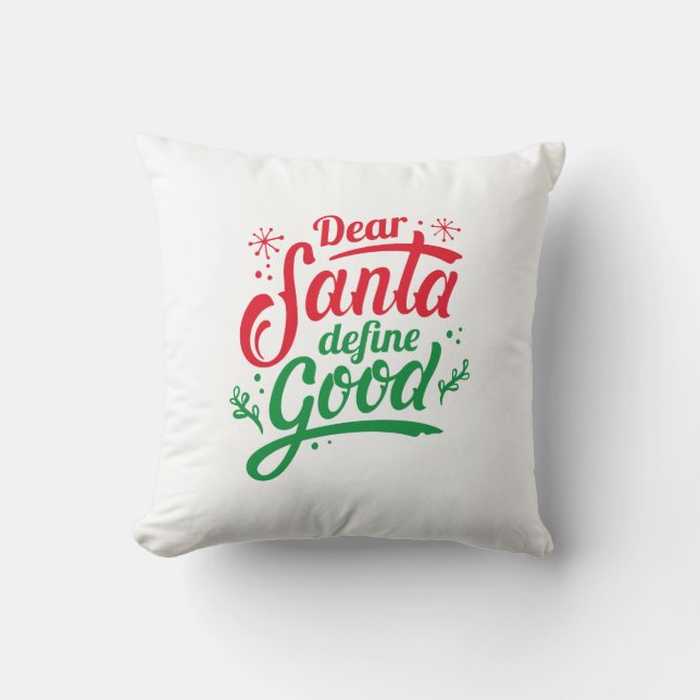 Lieber Weihnachten Gute Definition Kissen (Vorderseite)