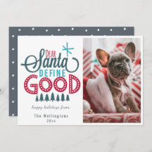 Lieber Weihnachten Gute Foto-Urlaubskarte definier