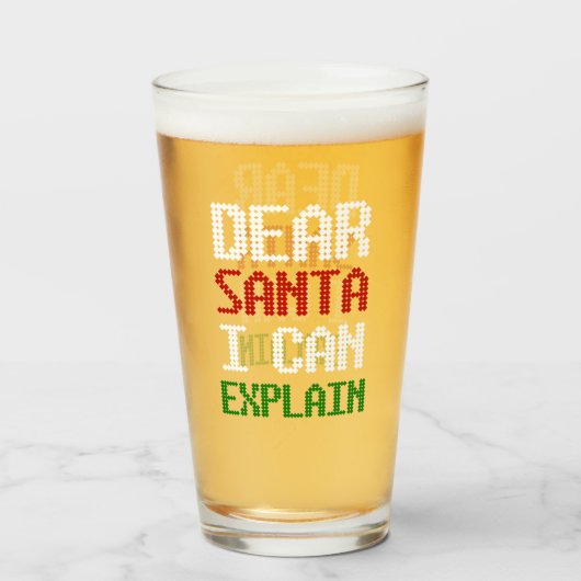 Lieber Weihnachten Ich kann dem Weihnachtsmann ein Glas (Vorne (Gefüllt))