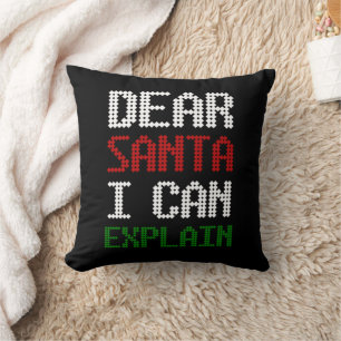 Lieber Weihnachten Ich kann dem Weihnachtsmann ein Kissen