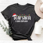 Lieber Weihnachten Ich kann die Weihnachtsfamilie  T-Shirt<br><div class="desc">Dieser T - Shirt hat einen lieben Weihnachtsmann,  den ich erklären kann. Funny Christmas Black Shirt Design.</div>