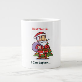 Lieber Weihnachten, ich kann erklären - Funny Chri Jumbo-Tasse