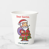 Lieber Weihnachten, ich kann erklären - Funny Chri Pappbecher (Vorderseite)