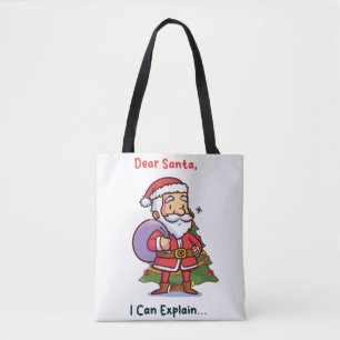 Lieber Weihnachten, ich kann erklären - Funny Chri Tasche