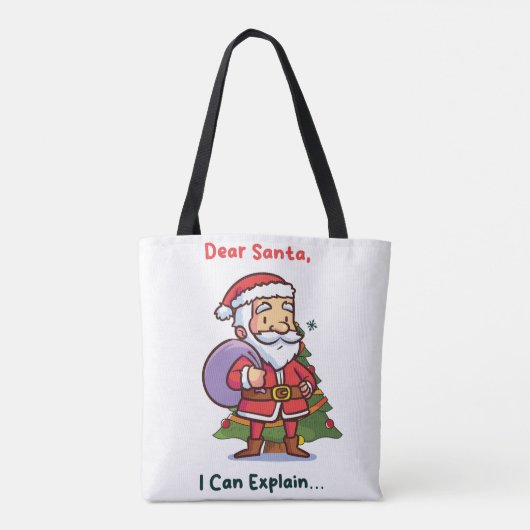 Lieber Weihnachten, ich kann erklären - Funny Chri Tasche (Rückseite)