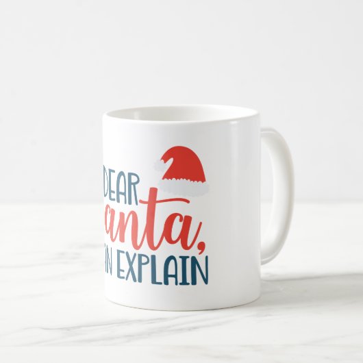 Lieber Weihnachten, ich kann erklären Kaffeetasse (VorderseiteRechts)