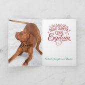 Lieber Weihnachten Ich kann Hunde Foto Weihnachten (Innenseite)