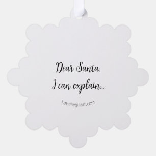 Lieber Weihnachten Ich kann Kunst Papier-Schmuckka Ornament Karte