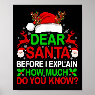 Lieber Weihnachten Ich kann lustige Weihnachts-Shi Poster