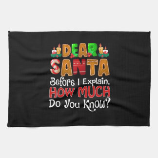 Lieber Weihnachten Ich kann lustige Weihnachtszita Geschirrtuch