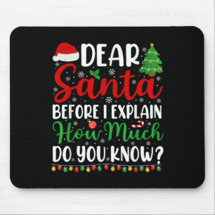 Lieber Weihnachten Ich kann Shirt Kinder Jungen Fu Mousepad