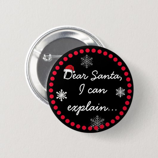 Lieber Weihnachten, ich kann Weihnachts-Button-Spa Button (Vorne & Hinten)