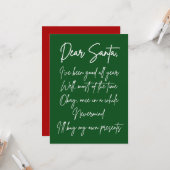 Lieber Weihnachten Ich kaufe mein eigenes Zeug Wei Karte (Vorderseite/Rückseite Beispiel)